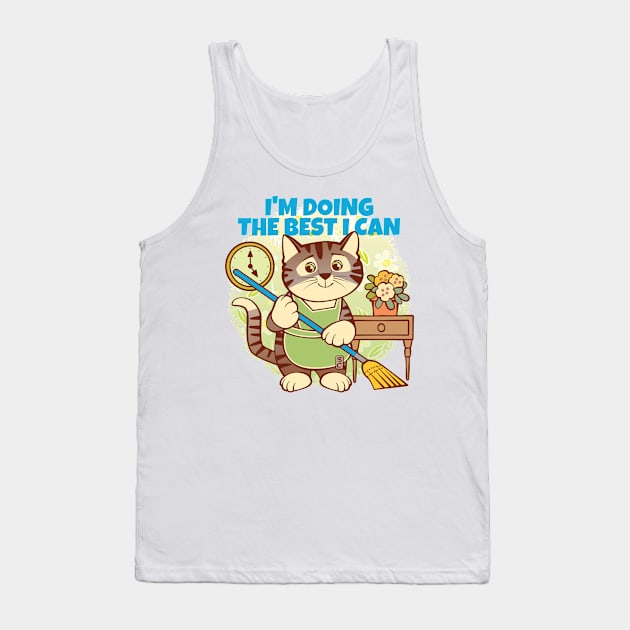 Doing the Best I Can Cat Tank Top by Sue Cervenka